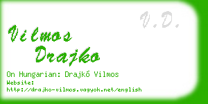 vilmos drajko business card